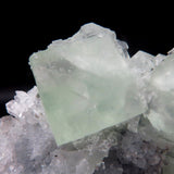 Water-clear Fluorite on Quartz from China FL757