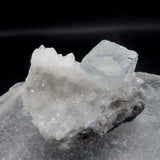 Water-clear Fluorite on Quartz from China FL763