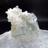 Water-clear Fluorite on Quartz from China FL765