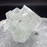 Water-clear Fluorite on Quartz from China FL766