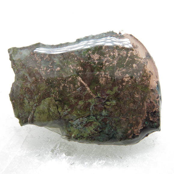 Half-Polished Copper Slabs with Epidote, Quartz from USA CP76SL