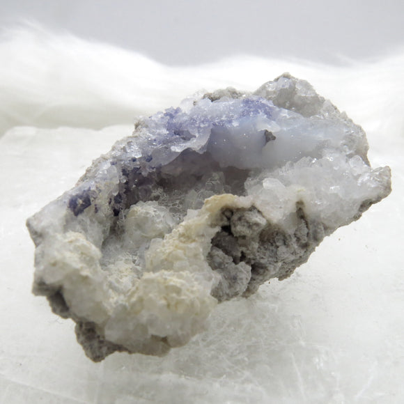 Purple Fluorite on Botryoidal Chalcedony from Mexico FL453R
