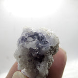 Purple Fluorite on Botryoidal Chalcedony from Mexico FL458R