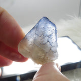 Colourless Fluorite with Ink Blue Coating from England FL526