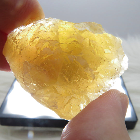 Stepped Growth Botryoidal Yellow Fluorite from China FL534