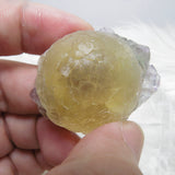 Stepped Growth Botryoidal Yellow Fluorite from China FL536