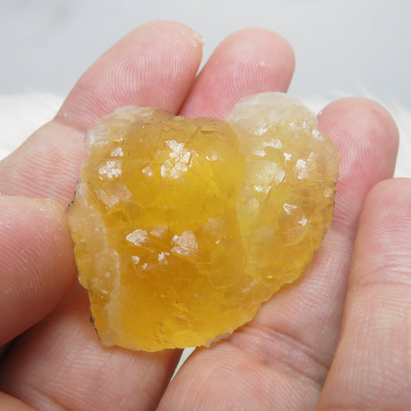 Stepped Growth Botryoidal Yellow Fluorite from China FL538
