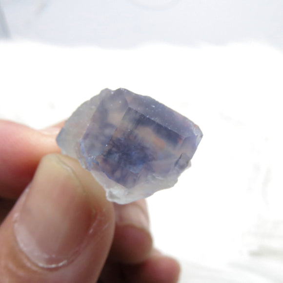 Glass-clear Fluorites with Wispy Phantoms from China FL579