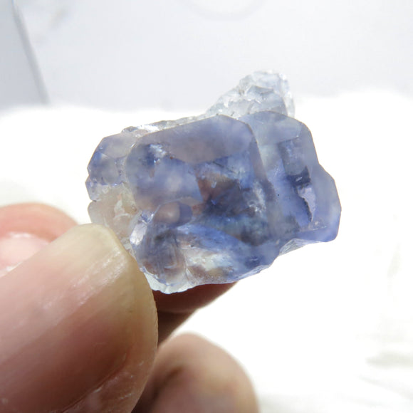 Glass-clear Fluorites with Wispy Phantoms from China FL580