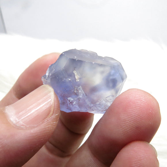 Glass-clear Fluorites with Wispy Phantoms from China FL581