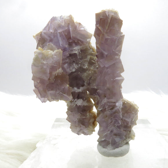 Iridescent Stacked Fluorite with Baryte and Calcite from China FL641