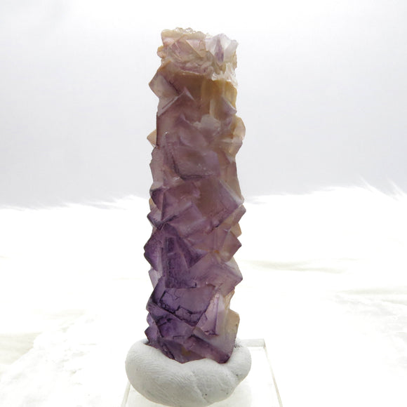 Iridescent Stacked Fluorite with Baryte and Calcite from China FL644