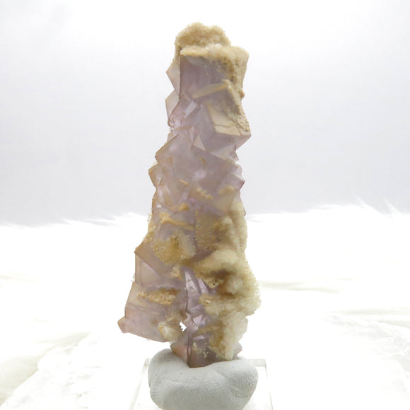 Iridescent Stacked Fluorite with Baryte and Calcite from China FL649