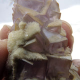 Iridescent Stacked Fluorite with Baryte and Calcite from China FL649