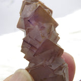 Iridescent Stacked Fluorite with Baryte and Calcite from China FL652