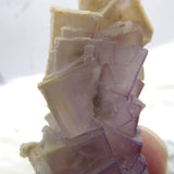 Iridescent Stacked Fluorite with Baryte and Calcite from China FL653