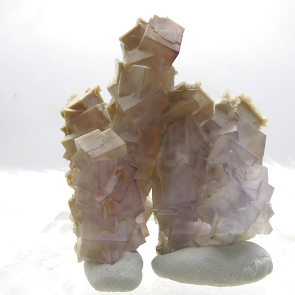 Iridescent Stacked Fluorite with Baryte and Calcite from China FL654