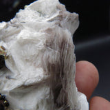 Iridescent Etched Pyrite with Mangano Bladed Calcite from Inner Mongolia IP07