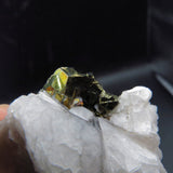 Iridescent Etched Pyrite with Mangano Bladed Calcite from Inner Mongolia IP10