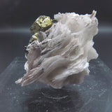 Iridescent Etched Pyrite with Mangano Bladed Calcite from Inner Mongolia IP14