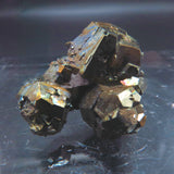 Iridescent Etched Pyrite with Mangano Bladed Calcite from Inner Mongolia IP16